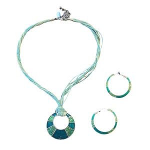 LIA SOPHIA Versailles  Enamel Necklace and Earring Set